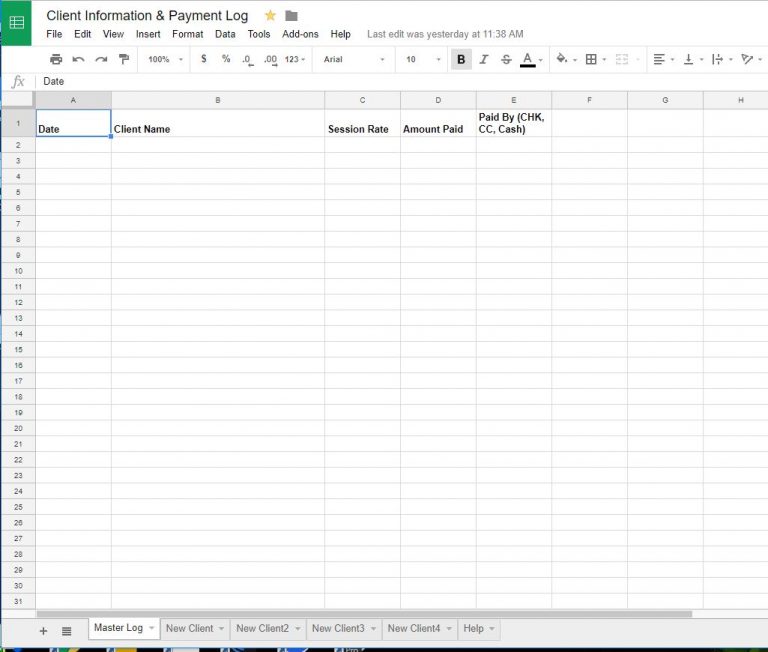 Private Practice Accounting Templates for Google Sheets